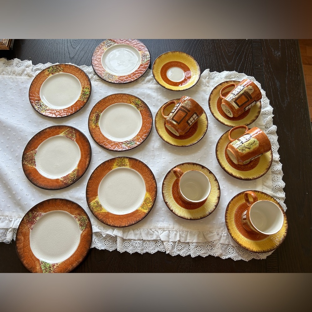 Cottage Ware Tea set Pieces Vintage 1940s-1960s Price Bros Kensington England